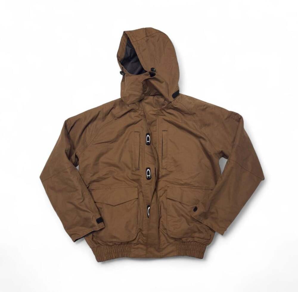 Dickies Hooded Jacket Size Medium Brown Utility Bomber
